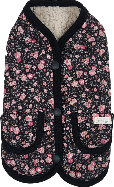 그루밍독 반려동물 레트로 양촌리 조끼, 블랙, 1개