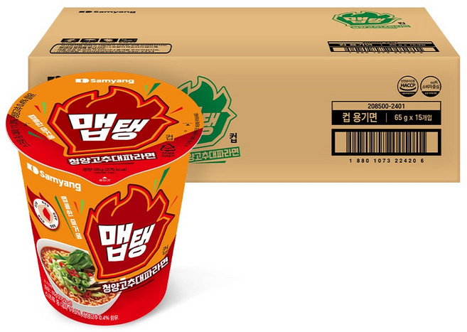 맵탱 청양고추 대파 라면 65g, 15개