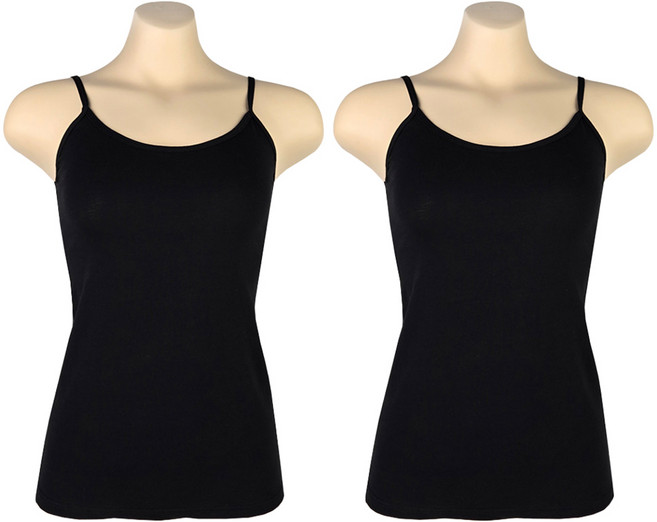 올리비아바비 국내산 베이직 면스판 끈나시 2p