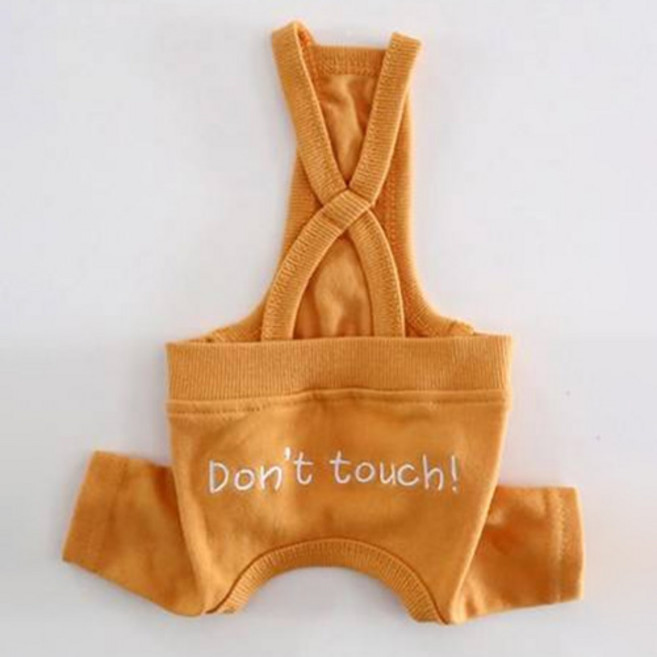 개꿀이냥 강아지 돈터치 바지 HDAL00436, 옐로우, 1개