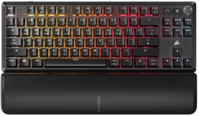커세어 K70 RGB CORE TKL 텐키리스 무선 게이밍 기계식 키보드, 블랙, RGP0081, 적축