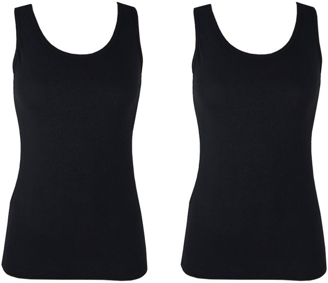 올리비아바비 국내산 베이직 면스판 나시 2p