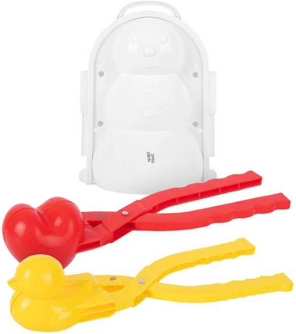 일상공감 오리 눈뭉치 A 왕오리 + 하트 + 눈사람 세트, 혼합색상, 1세트