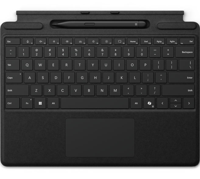마이크로소프트 서피스 프로 타입커버 키보드 + 슬림펜 2 세트, 블랙, 8X6-00184, 제조사축