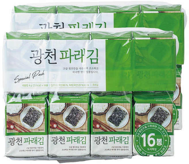 광천 파래김, 4g, 32개