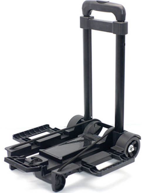 비투윈 구루마 접이식 핸드카트 아이언 더블 라운드, 블랙, 1개