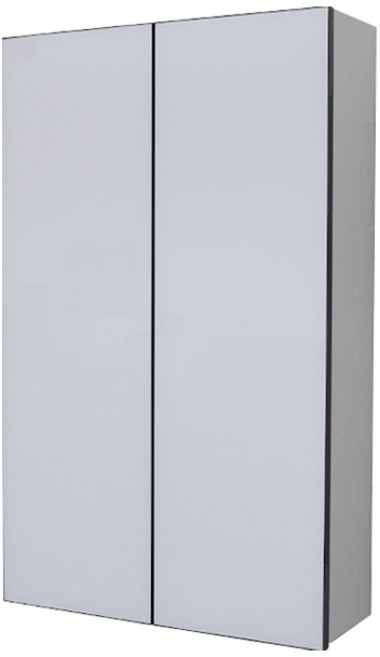 PlusBrand 누트 2도어 욕실 수건 수납 욕실장 600, 블랙 + 화이트, 1개