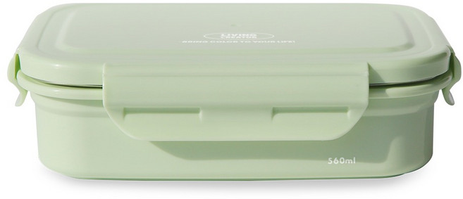 리빙크리에이터 칸막이 지켜텐 스텐 도시락 560ml, 윈터그린, 1개