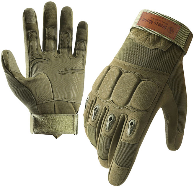 브리즈문 캠핑 아웃도어 다용도 장갑 양손착용세트, 올리브 그린, 1세트