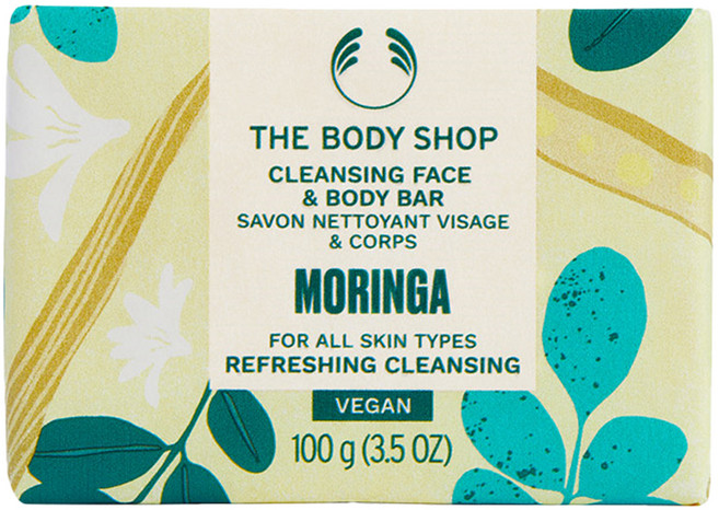 더바디샵 클렌징 페이스 앤 바디 바 모링가, 100g, 1개입