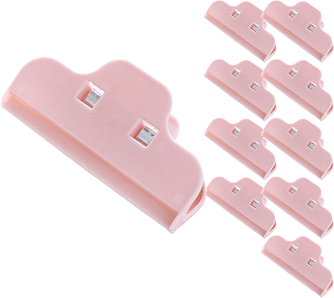 하이엉클 주방 다용도 봉지집게, 핑크, 10개