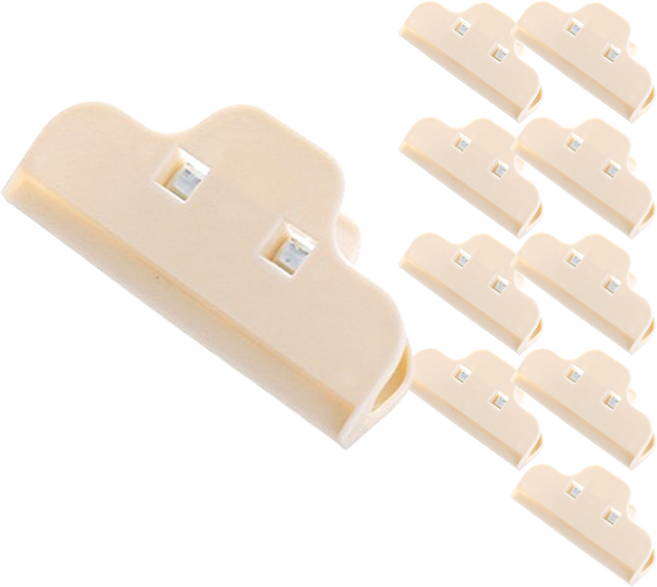 하이엉클 주방 다용도 봉지집게, 베이지, 10개