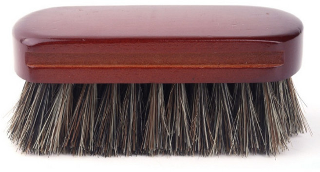 ADUNE 프리미엄 말털 구두솔, 브라운, 1개