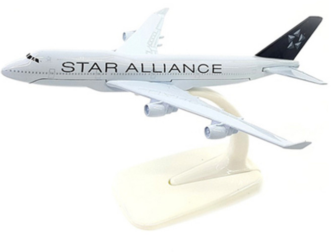 1：400 B747-400 星空聯盟 飛機模型 HF115902WH, 白色, 1個