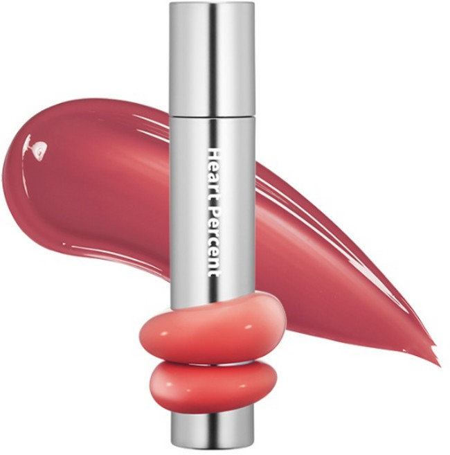 Heart Percent Dote On Mood極潤水光唇釉, 5號 Rosy Bomb, 4g, 1支