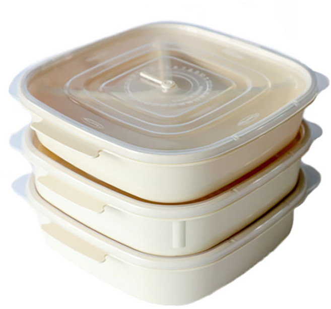 니드앤니드 히키스 날짜표시기능 납작용기 3종세트, 1세트, 납작보관용기 3종 + 피크닉 손잡이