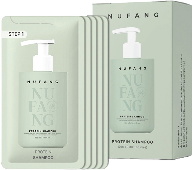 수아담누팡 저자극 고보습 고영양 프로틴 휴대용 샴푸 5p, 1개, 50ml