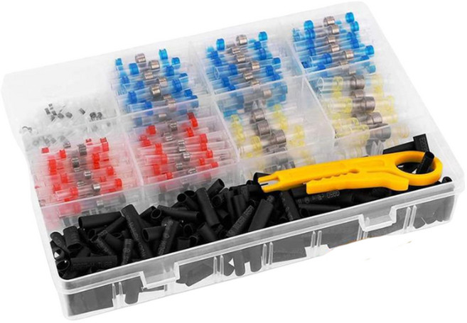 오토크루 PG 방수 압착 열수축 납땜 튜브 500p 세트, 1세트