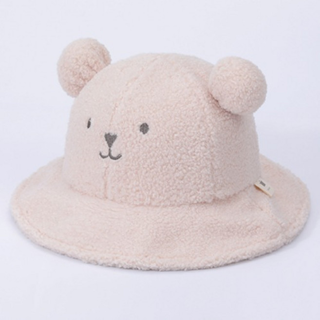 조이멀티 아동용 뽀글방울 곰돌이 벙거지모자