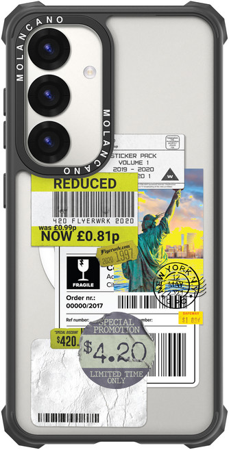 모란카노 갤럭시 임팩트 맥세이프 투명 레이어드 디자인 휴대폰 케이스