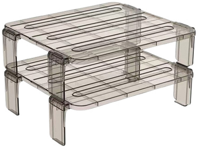 마켓피오 주방 냉장고 PET 레이어드 정리 랙, 타입3, 2개