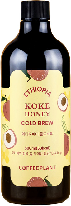 커피플랜트 에티오피아 코케 허니 내추럴 콜드브루 원액, 500ml, 1개입, 1개