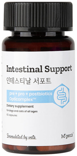 엠제닉스 반려동물 인테스티날 서포트 영양제, 60정, 장건강/유산균, 1개