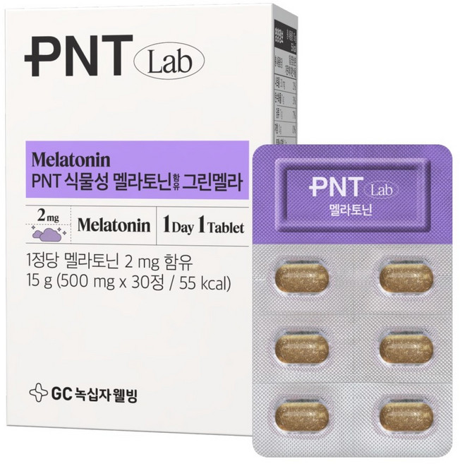 피엔티 GC녹십자웰빙 식물성 멜라토닌 함유 그린멜라, 1개, 30정