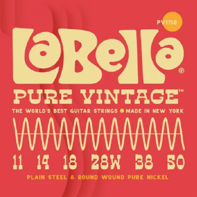 LaBella 일렉 기타 스트링 011~050 6종 세트, 혼합색상, 1세트, PV1150