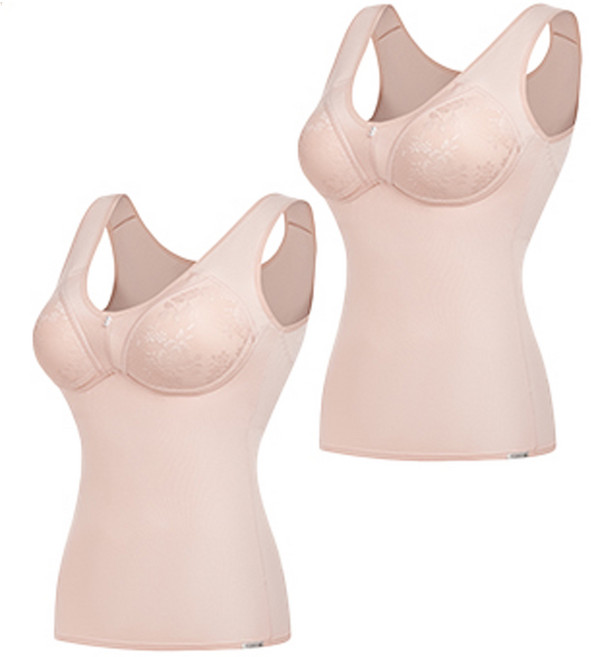 해피로 빅사이즈 몰드 레이스 라이오셀 런닝 브라 2p