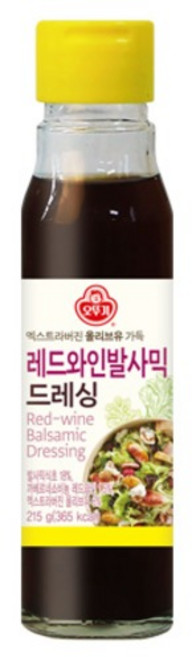 오뚜기 레드와인 발사믹 드레싱, 215g, 1개