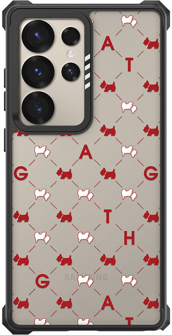 아가타 임팩트 투명 디자인 휴대폰 케이스, 스코티 그리드 레드, 1개