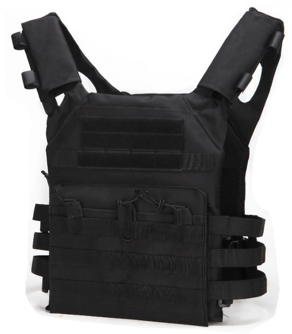 달래머루 서바이벌 준비물 CS 위장조끼 유틸리티 체스트 조끼, 블랙, 1개