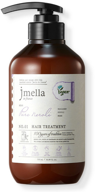 제이멜라 인 프랑스 퓨어 네롤리 비건 헤어 트리트먼트 오렌지 네롤리향, 500ml, 1개