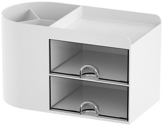 알로데 다용도 데스크탑 수납 정리함, TYPE01 화이트, 1개