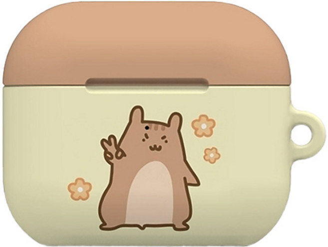 워너프 몬드 에어팟4 하드 케이스, 햄스터 브이햄, 1개