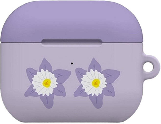 워너프 몬드 에어팟4 하드 케이스, 빅플라워 수선화, 1개