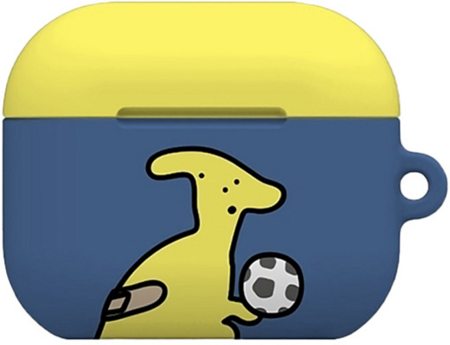 워너프 몬드 에어팟4 하드 케이스, 공룡라이프 축구공룡, 1개