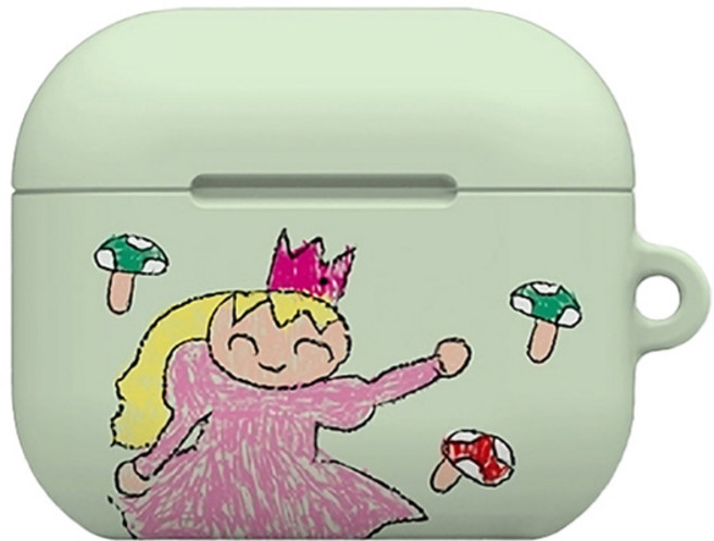 워너프 몬드 에어팟4 하드 케이스, 크레용 프린세스크레용, 1개