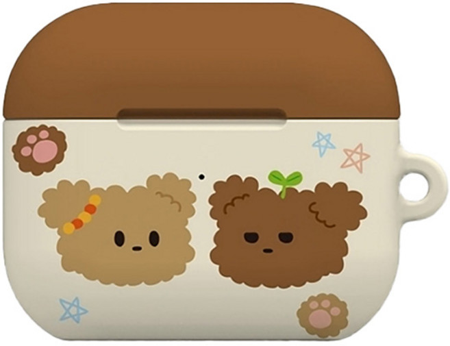 워너프 몬드 에어팟4 하드 케이스, 베어프렌즈 베어패턴, 1개