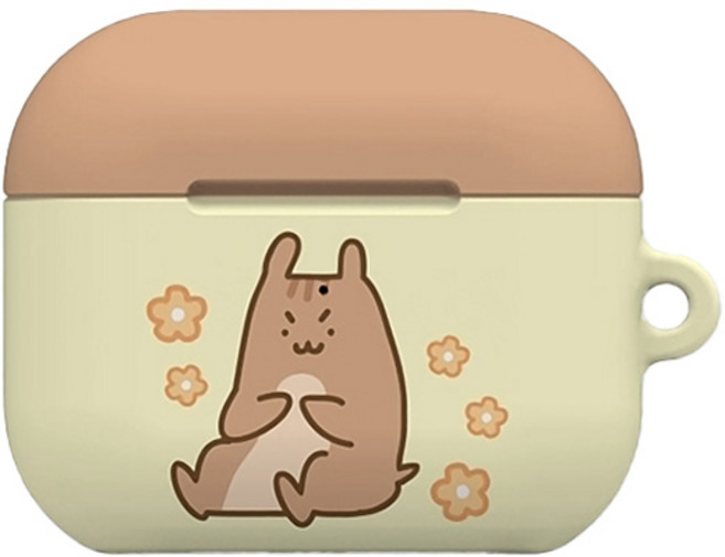 워너프 몬드 에어팟4 하드 케이스, 햄스터 철푸덕햄, 1개