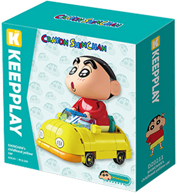 Shinchan 蠟筆小新 Keep Play 汽車系列2 積木, 黃色, 1個