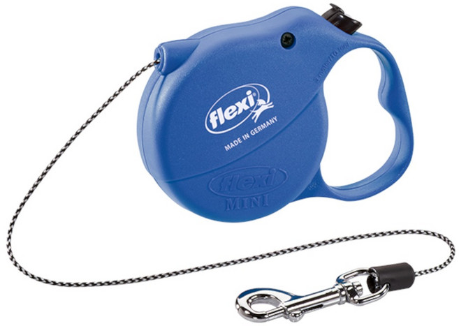 플렉시 반려견 스탠다드 MINI 코드 자동 리드줄, 블루, 1개