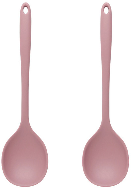 이지실리 실리콘 멀티요리 왕스푼, 핑크, 2개