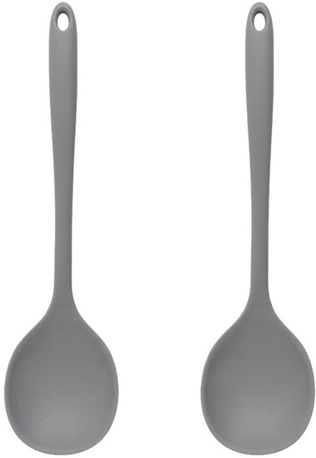 이지실리 실리콘 멀티요리 왕스푼, 딥그레이, 2개