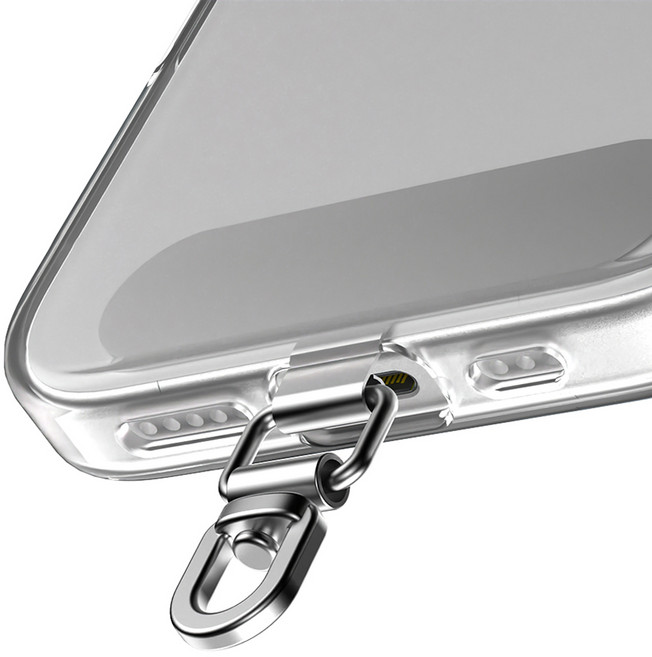 구스페리 핸드폰 스트랩 태그홀더, 실버, 1개