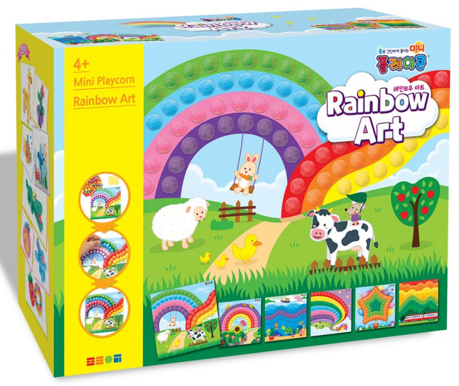 플레이콘 미니 레인보우 아트 미술놀이 만들기, 혼합색상, 1개