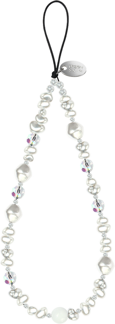 DESIGNSKIN 비즈 핸드 스트랩, 1개, 화이트 진주