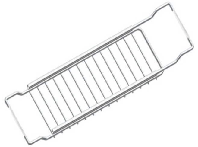 주방 길이 조절 슬림 싱크 랙 건조대 대형, 실버, 1개, 1단