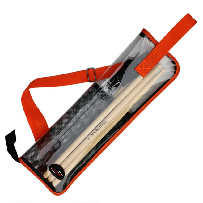 탑피아 깔끔한 드럼스틱 가방 오렌지 투명, 1개